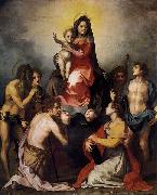 Andrea del Sarto Virgin and Child in Glory with Six Saints oil painting